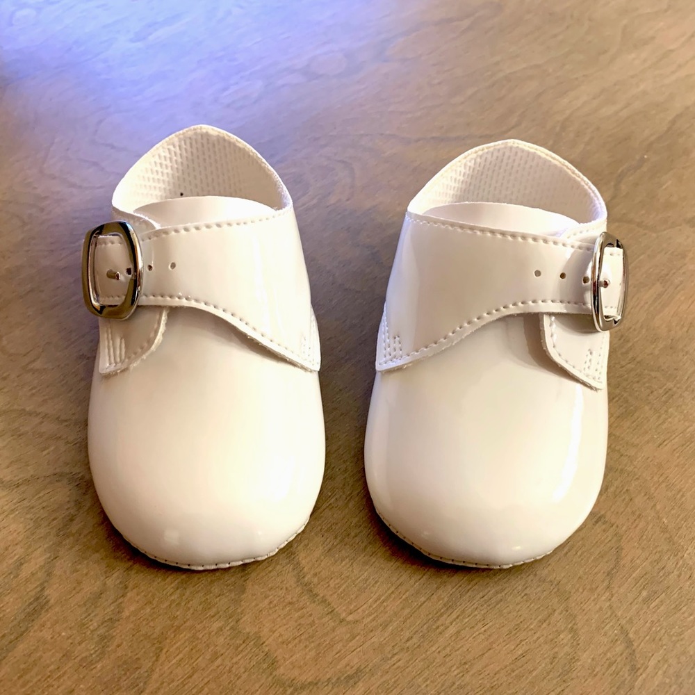 Christening shoes, white, size 3 baby shoes!